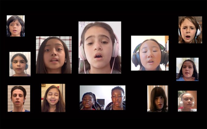 Members of the San Fernando Valley Youth Chorus perform virtually. | Courtesy of San Fernando Valley Youth Chorus
