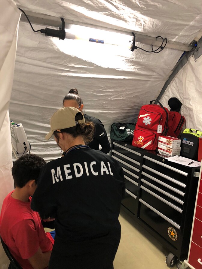 Medic at a detention city in Texas