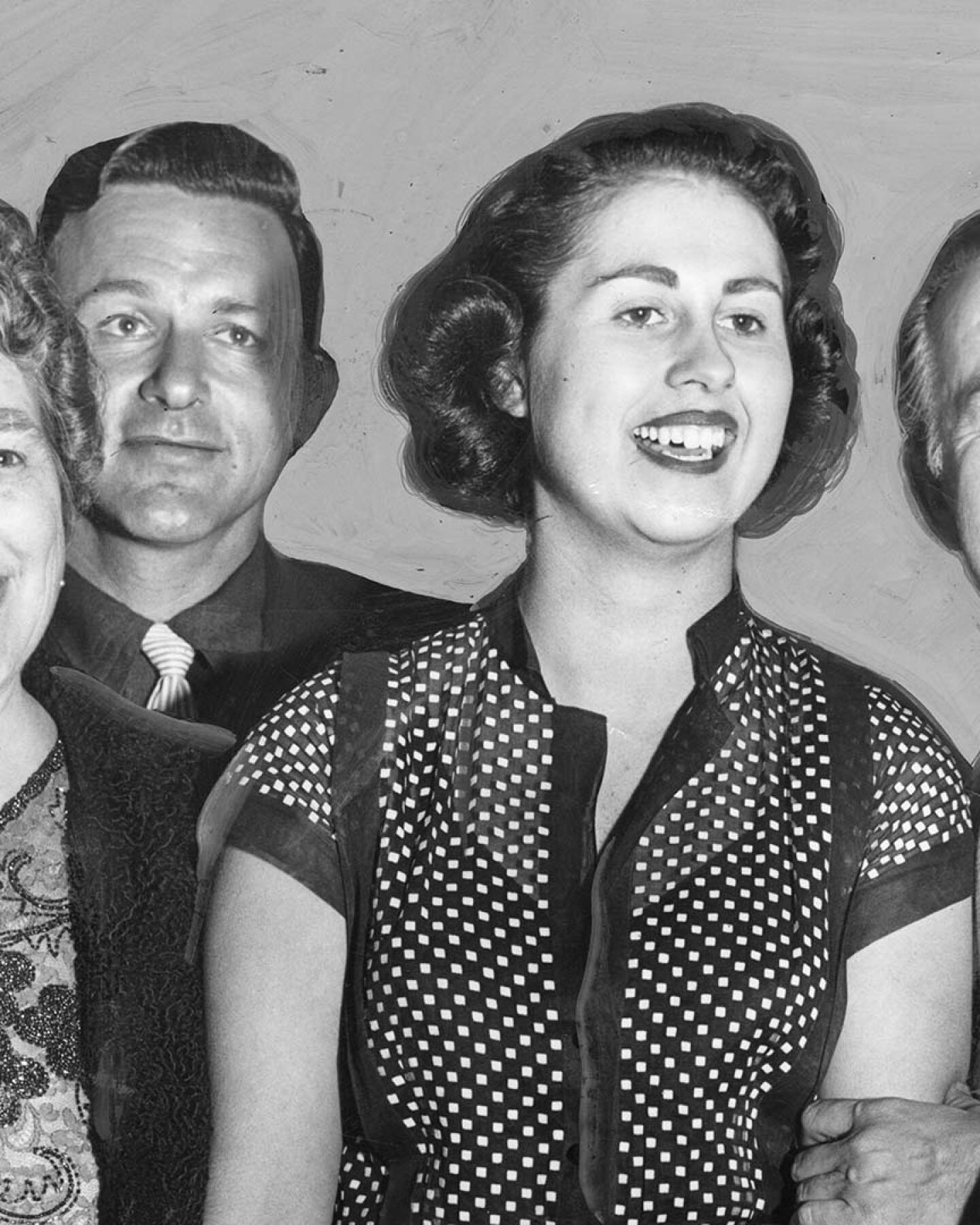 Newly elected councilwoman Rosalind Weiner (now Rosalind Weiner Wyland) with her family. | LA Herald Examiner Photo Collection, Los Angeles Public Library