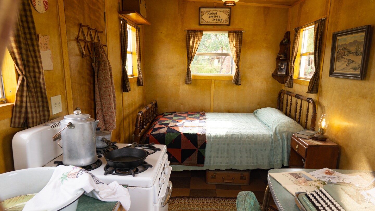 Kim Stringfellow's Jackrabbit Homestead created for Desert X 2021 is a 122-square-foot cabin