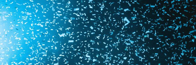 Blue lights with confetti | Jordon Conner / Unsplash