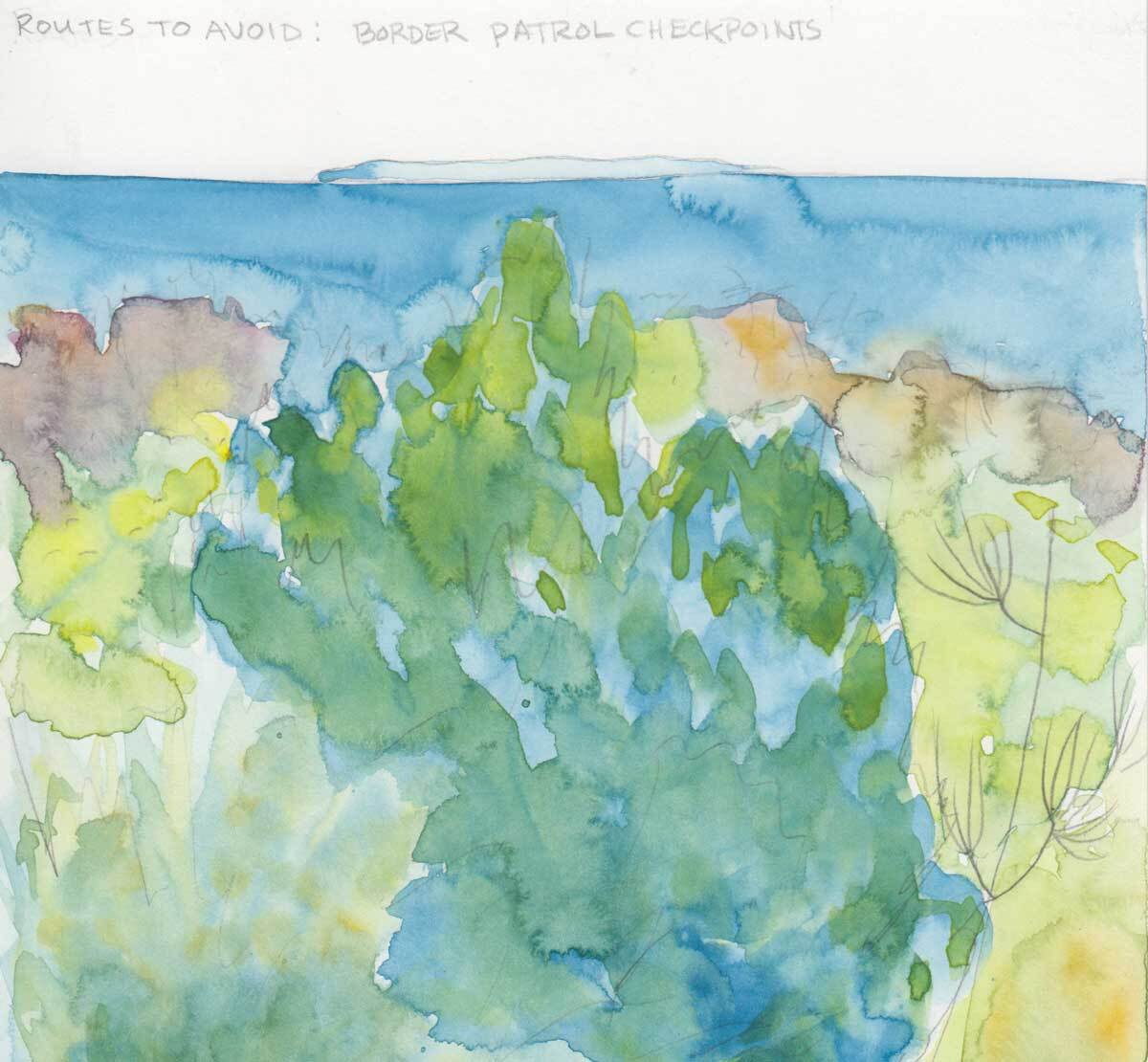 Hillary Mushkin's artwork at the San Clemente Border Station for "Three Border Ecologies" | Courtesy of Hillary Mushkin