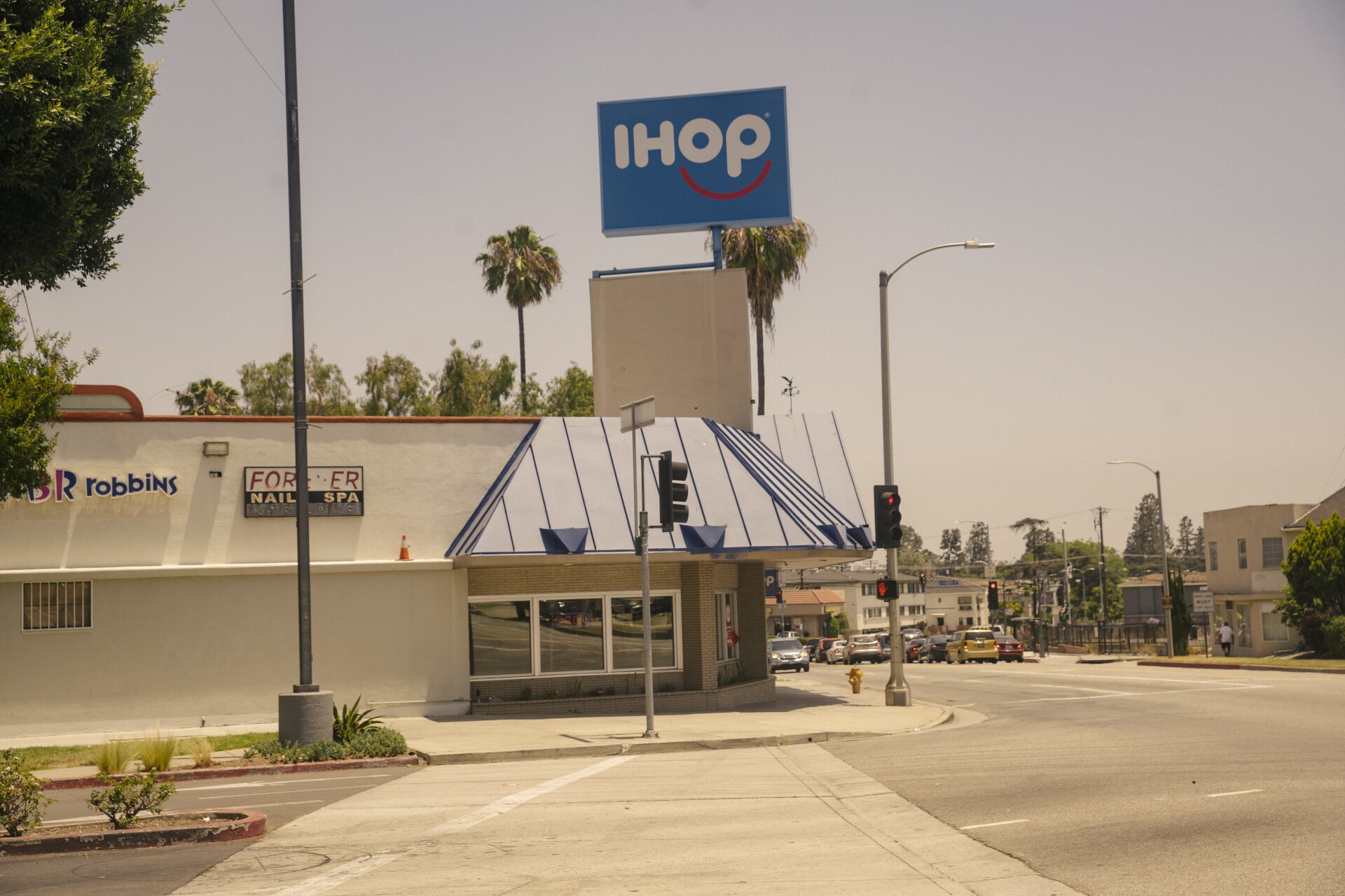 exterior of IHOP restaurant near Baldwin Hills Crenshaw Plaza