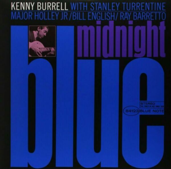 The Kenny Burrell album cover for "Midnight Blue."
