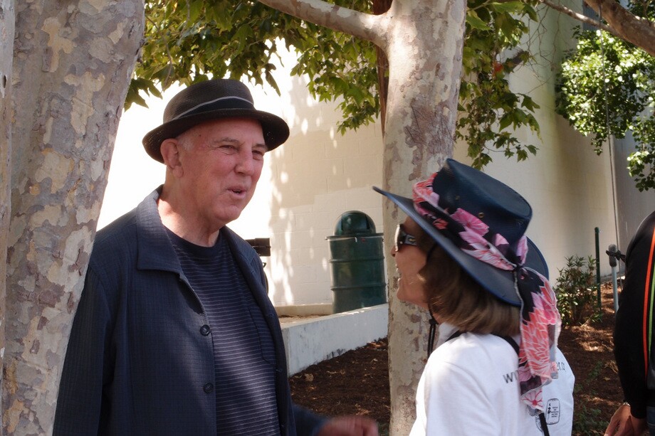 Lewis MacAdams, poet and co-founder of Friends of the L.A. River, was on hand to celebrate the opening of the Recreation Zone