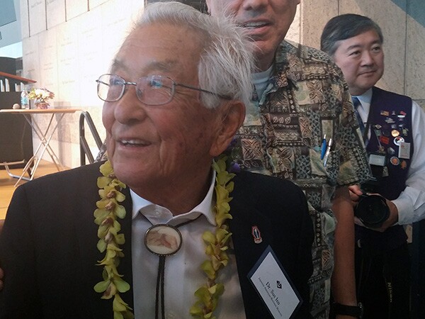 Dr. Sus Ito, following a July 12 speaking event at JANM, where he discussed his life, the war, and his photographs. | Photo: Elson Trinidad