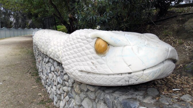 Valleyheart Greenway's Snake Wall. | Sandi Hemmerlein