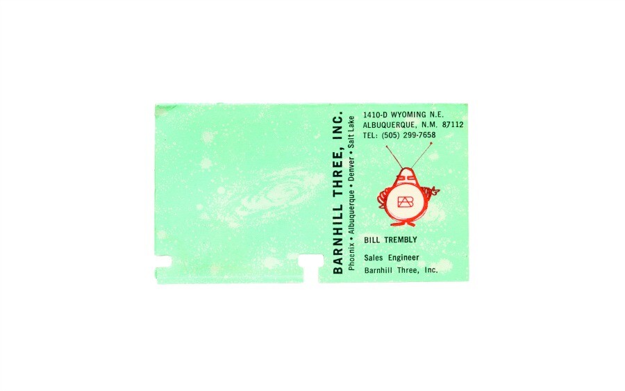 Card inscribed: 1970. | Photo: © The Center for Land Use Interpretation, from "Los Alamos Rolodex: Doing Business with the National Lab, 1967-1978," published by Blast Books.