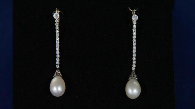 Appraisal: Austrian Pearl Earrings & Emerald Ring