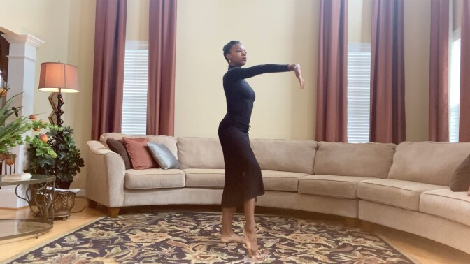 Dancer Leslie Andrea Williams rehearses. | Courtesy of Martha Graham Resources, a division of the Martha Graham Center of Contemporary Dance, Inc.