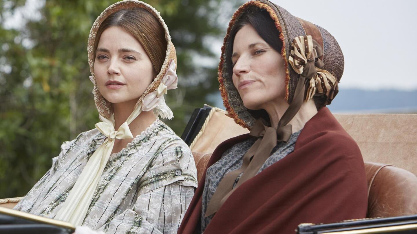 Queen Victoria (Jenna Coleman) and Princess Feodora of Leiningen (Kate Fleetwood) sit side by side in a carriage. | "Victoria Season 3 on Masterpiece: Uneasy Lies the Head that Wears the Crown"