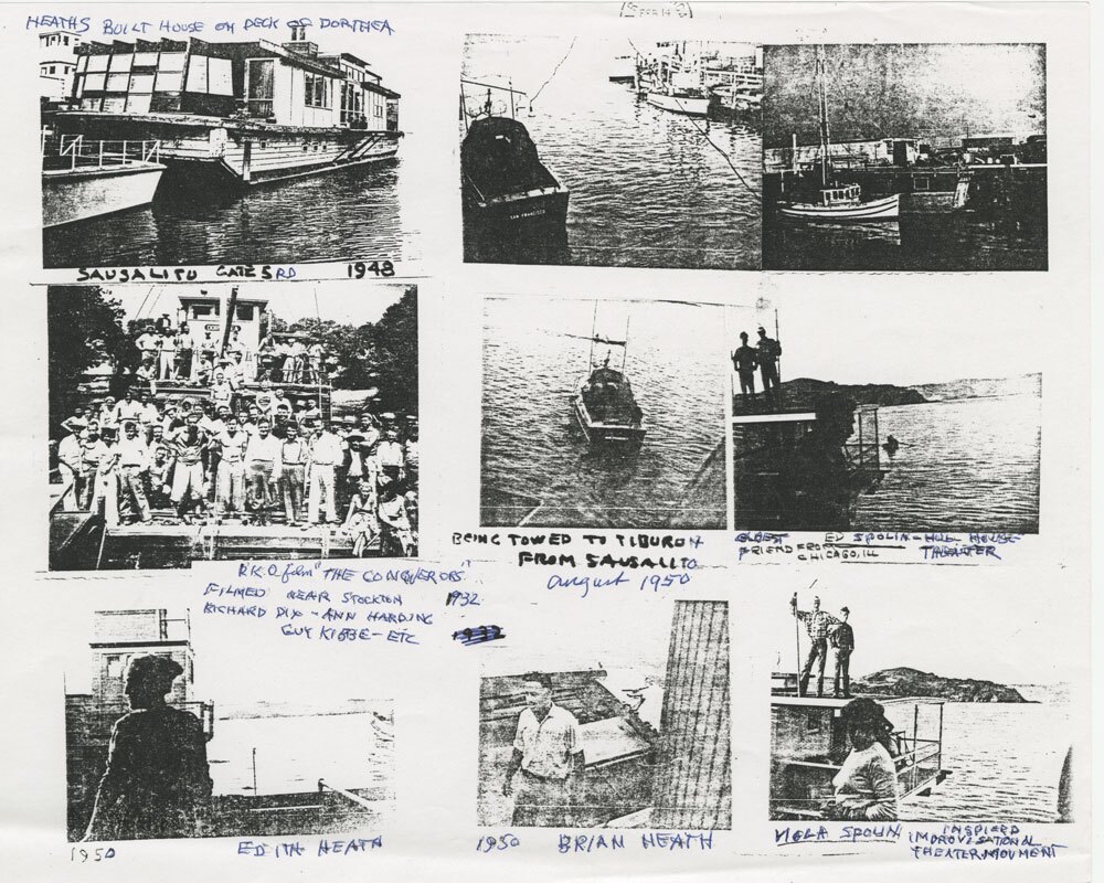 The process of floating Dorothea | Courtesy of the Environmental Design Archives at UC Berkeley