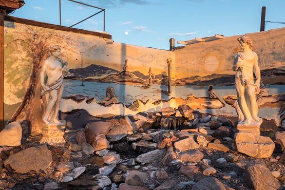The fountain at Delight's Hot Springs Resort, Tecopa, CA. | Photo: Kim Stringfellow