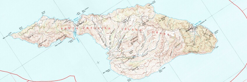 USGS topographic map of Santa Catalina Island (1981)