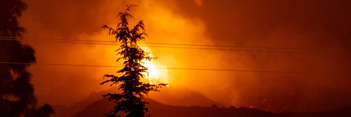 The Bobcat Fire burns above Monrovia, California, September 8, 2018. | Photo by Kyle Grillot for The Washington Post via Getty Images