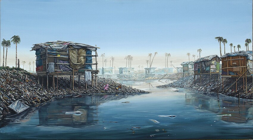 Jeff Gilette, "Southern California (Bunnies & Bees)." Acrylic on canvas. | Image: Courtesy of the artist.