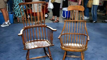Appraisal: 18th C. Windsor Chair & 19th C. Windsor Rocker