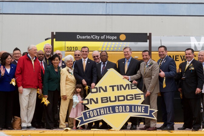 Los Angeles' Metro opening ceremony for Foothill Gold Line opening on March 5, 2016. | Metro - Los Angeles/Flickr/Creative Commons