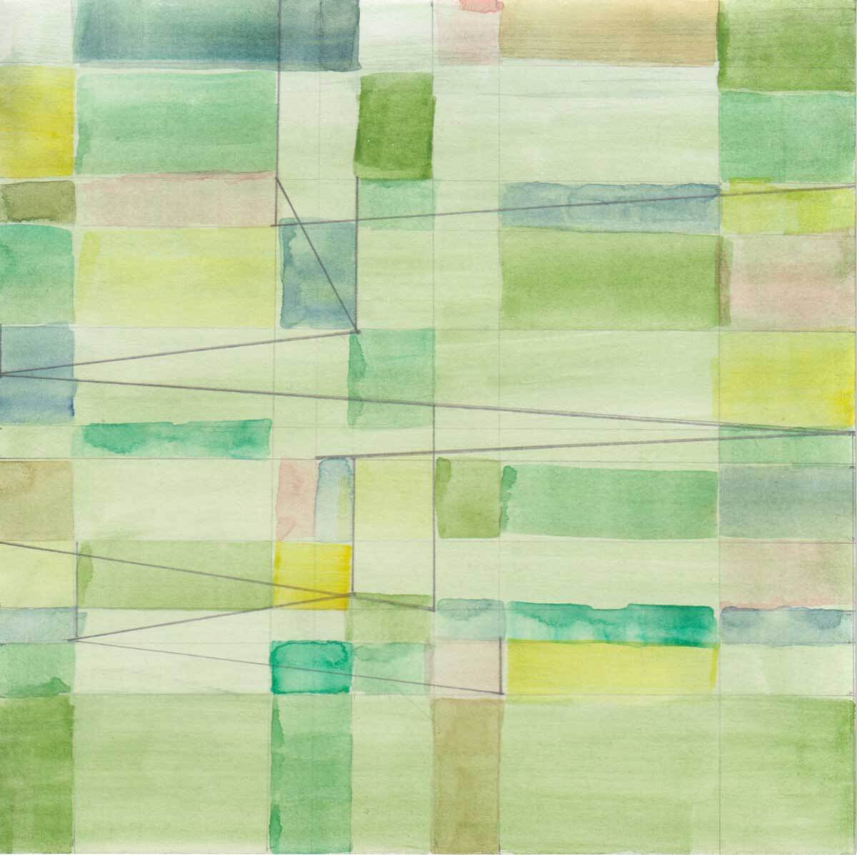 Gloria Lee's top down artwork at the Oak Grove site for "Three Border Ecologies" | Courtesy of Hillary Mushkin