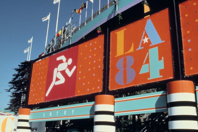 Entry way for the 1984 Los Angeles Olympics.