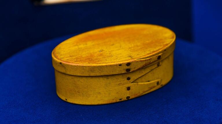 Appraisal: Shaker-signed Box with Note, ca. 1850