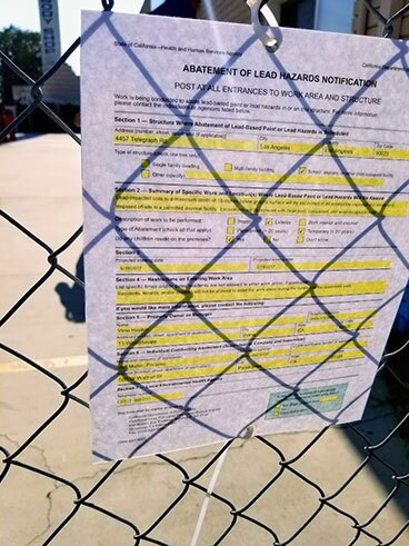 Exide Lead Clean Up Notice
