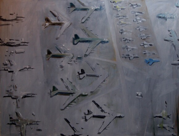 "Davis-Monthan Boneyard," (2013). Oil on panel.