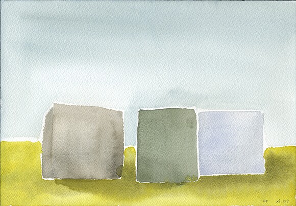 Manhattan Beach Residence, Frederick Fisher original watercolor | Frederick Fisher.