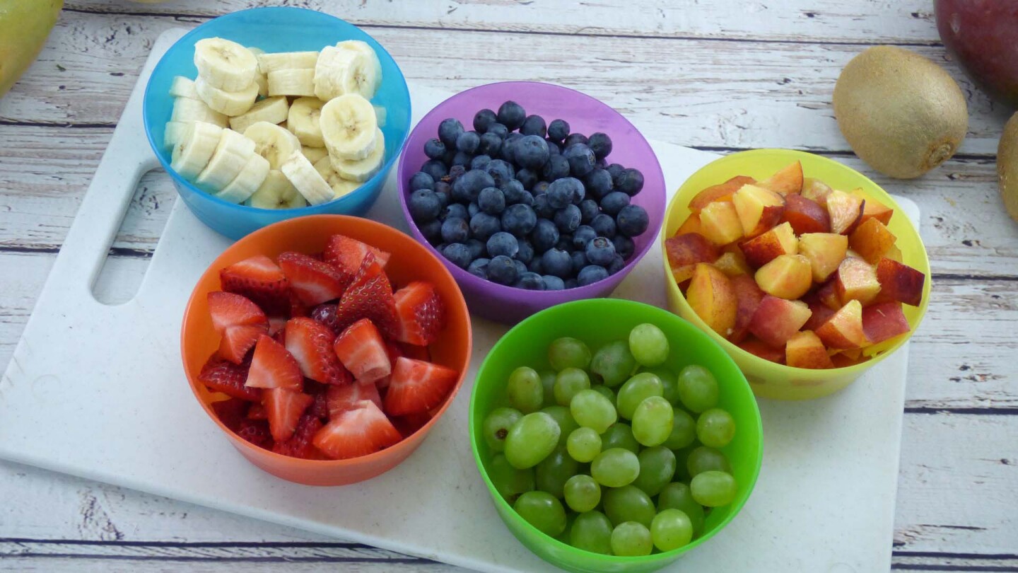 Bowls full of fruit.