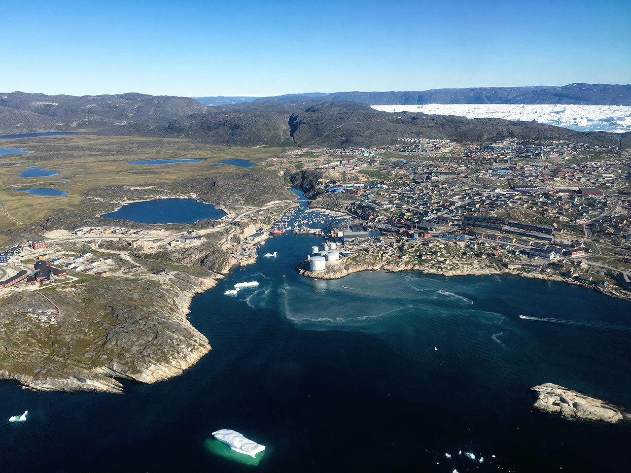 Aerial view of glaciers in Greenland from "An Inconvenient Sequel: Truth To Power"