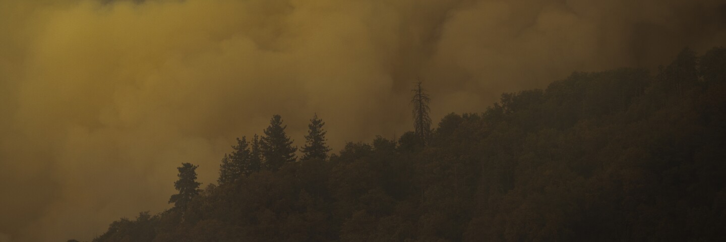 Smoke rises as the Windy Fire continues to grow on September 26, 2021 near California Hot Springs, California.