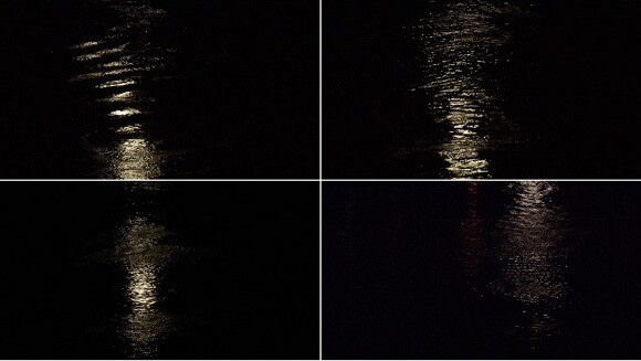 Stills from the East River (Full Moon), 2015, film by Mineo Mizuno. | Courtesy of the artist and Samuel Freeman Gallery
