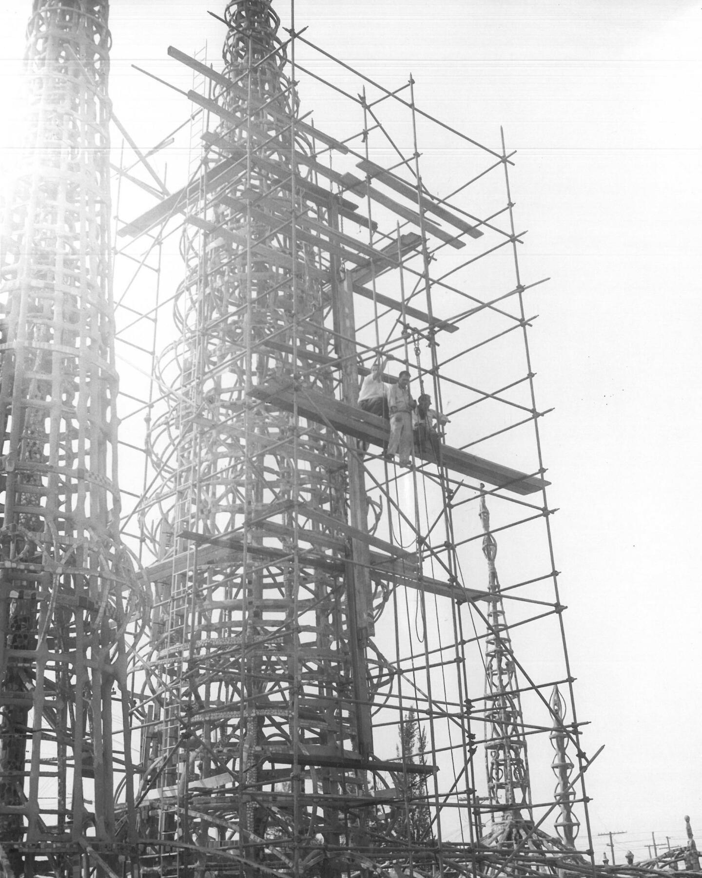 Photo taken during structural testing, July 1959