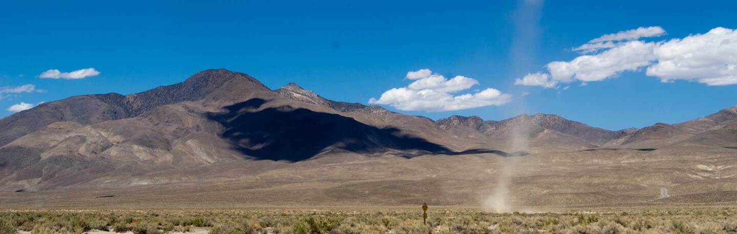 A dust devil moves across the floor of the Owens Valley. Photo: Elaine With Grey Cats, some rights reserved