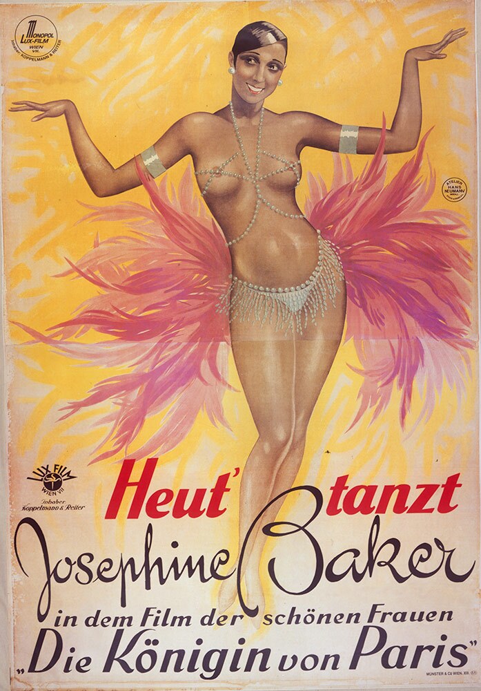 Austrian film poster for the German film "Heut Tanzt Die Frauen von Folies Bergères," 1927, 70 x 90” | From the Separate Cinema Archive; courtesy of the Lucas Museum of Narrative Art
