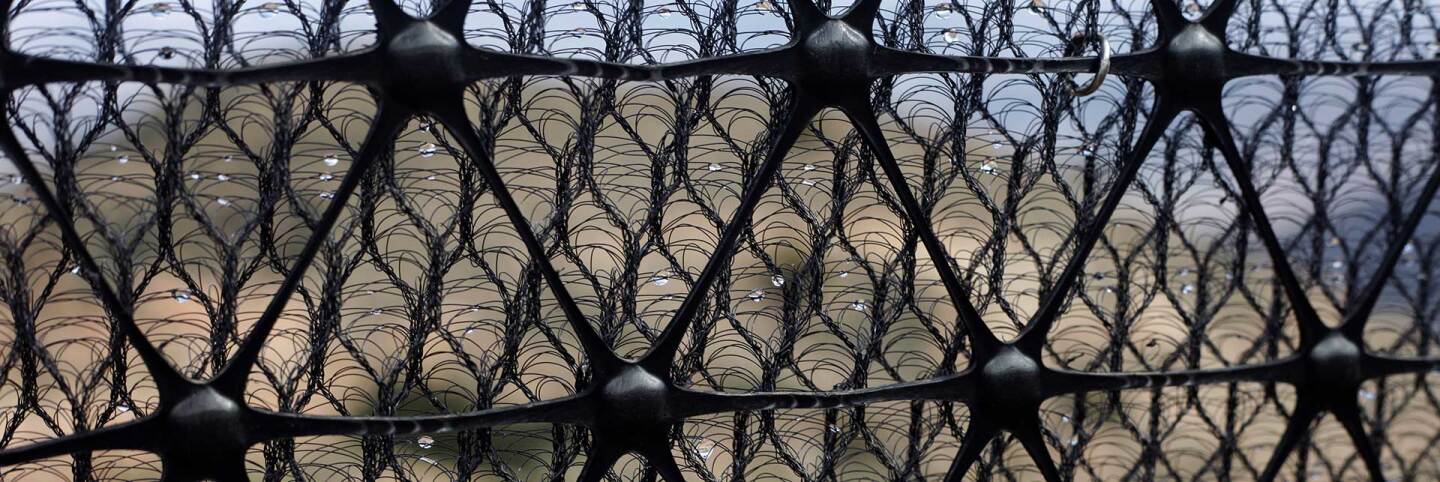 Closeup of nets used in world's largest fog-catching installation. | Valeria Cardi