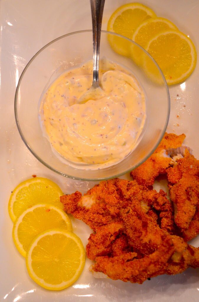 fried catfish with eric's homemade tartar sauce