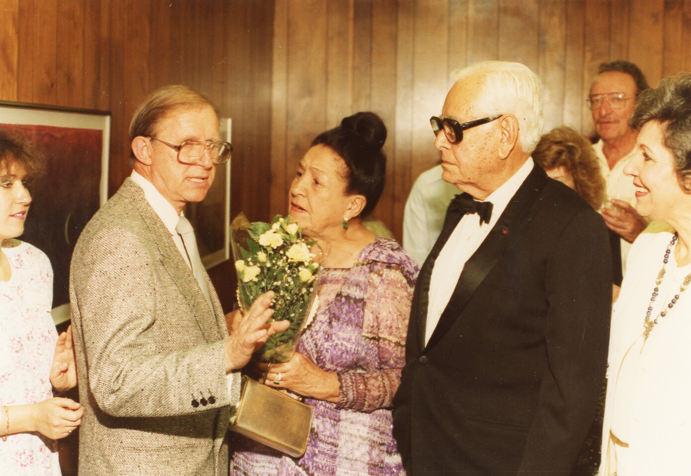 Rufino Tamayo at the opening of the Mixografia Workshop in 1985