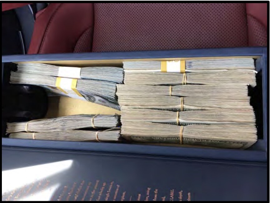 Huizar aide George Esparza delivered a liquor box filled with cash to HUIZAR’s residence on March 14, 2017 | Photo from USA v. Huizar complaint