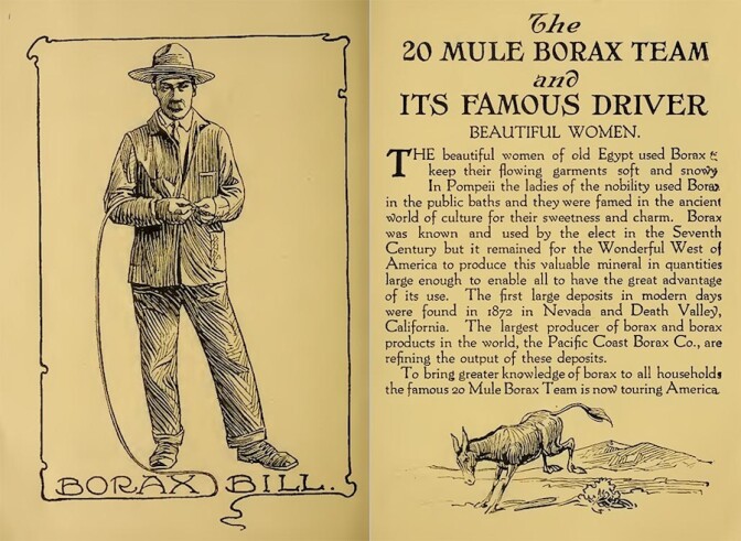 Twenty Mule Borax Team promotional brochure
