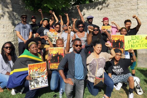 Black Lives Matter Los Angeles members. Photo by: Cal State LA's Pan-African Studies Department