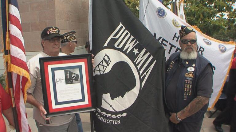 Vietnam Veterans Are Welcomed Home At The Nixon Library