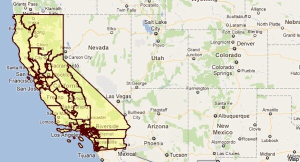 The Congressional redistricting map | Image via 2011 Citizens Redistricting Commission Visualizations GIS at Berkeley