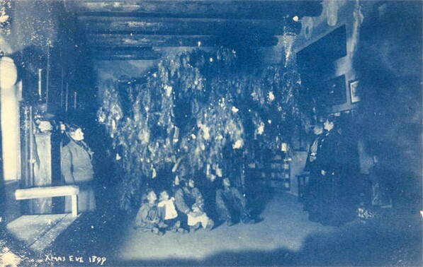 Christmas Eve 1899 inside El Alisal. Courtesy of the Braun Research Library Collection, Autry National Center, P.33777.