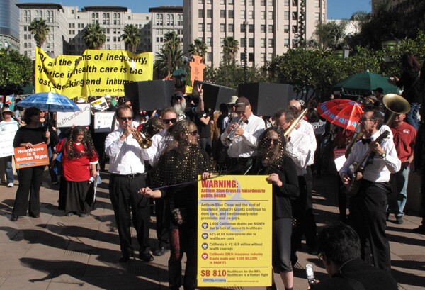 Funeral March to Anthem Blue Cross in Support of SB 810