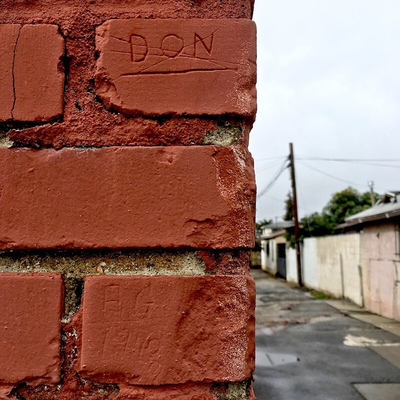 Bricks Outside Hanball Court at Maravilla