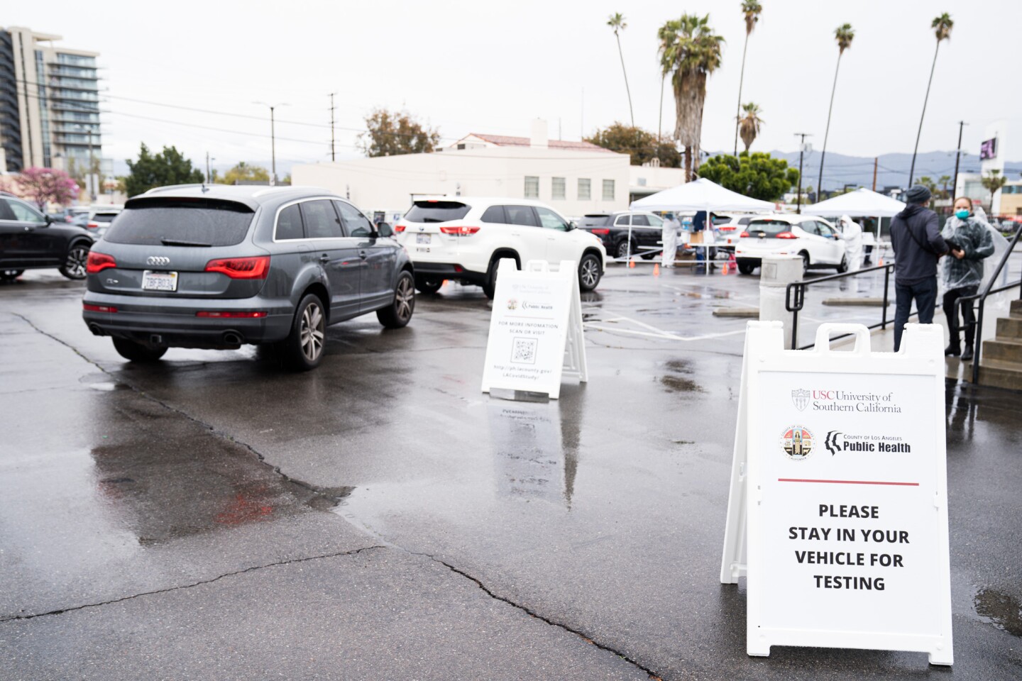 Drive up COVID-19 antibody testing site in April 2020 | USC Price