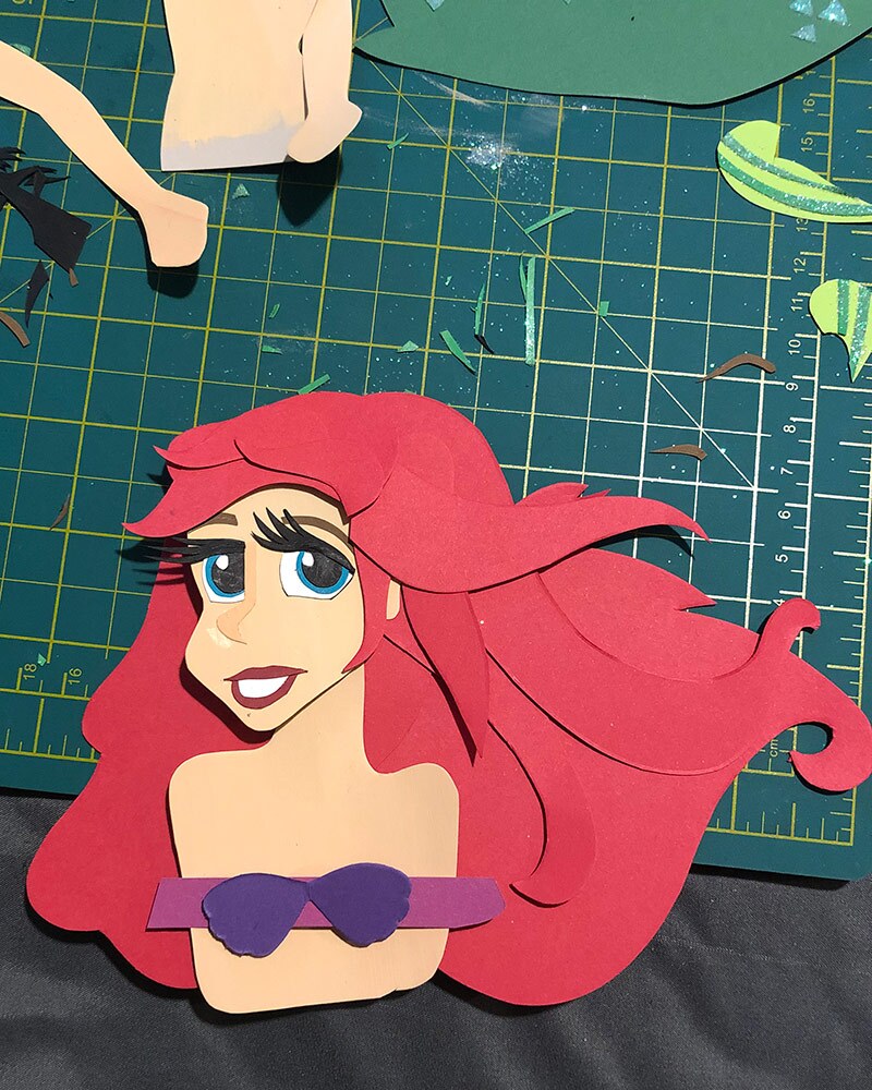 An in-progress shot of a commissioned paper-art piece Missy Steele has been working on during quarantine. | Courtesy of Missy Steele