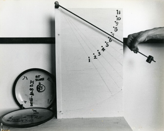 Clay tests and hit scores | Courtesy of the Environmental Design Archives at UC Berkeley