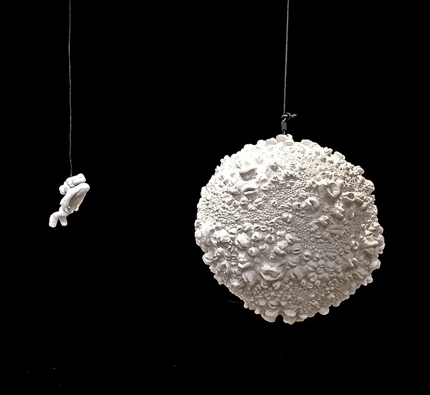 Artwork by Tim Hawkinson for the MOONS exhibition